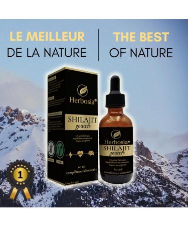  HERBOSIA HERBOSIA Shilajit Drops 60ml Liquid Food Supplement 100% Pure Himalayan Resin Rich in Fulvic Acids V - Buy Online on GoSupps.com