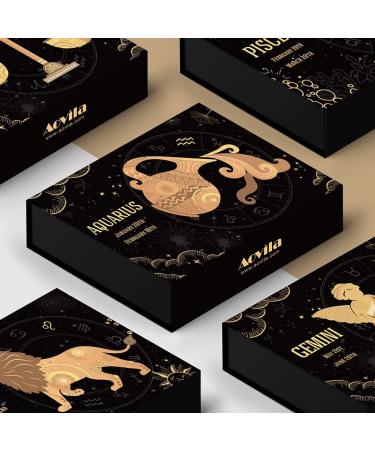 Aovila Aquarius Crystals Set | Zodiac Gift & Birth Stones with Horoscope Box | Healing Astrology Crystals - Buy Online on GoSupps.com