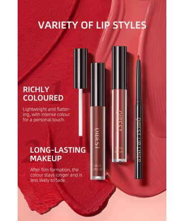 Rose Matte Liquid Lipstick Trio Set - Long-Lasting Waterproof Lip Makeup Gift - Buy Online on GoSupps.com