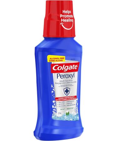 Colgate Peroxyl Mouth Sore Rinse - 1.5% Hydrogen Peroxide Mint Flavour 237 mL - Opti Rinse Mouthwash for Canker Sore Treatment and Mouth Wash Liquid - Buy Online on GoSupps.com