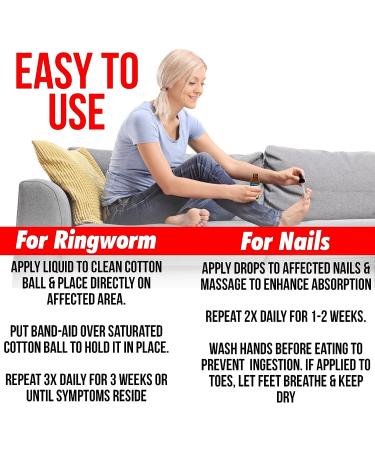 Natural Nail & Toenail Repair Treatment - Extra Strength Drops for Nails, Athlete's Feet, Jock Itch, Ringworm & Skin Rash - USA Made - Buy Online on GoSupps.com