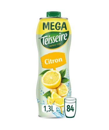 Teisseire Lemon Syrup for Refreshing Drinks Cocktails 1.3 L Bottle