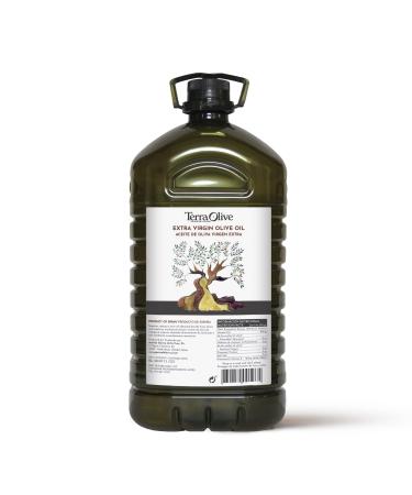 TERRAOLIVE - Extra Virgin Olive Oil Cooking Oil Olive Variety Mild Body Sourced in Spain Montes de Toledo Recycled PET Container - 5L Essential 5 l (Pack of 1) - Buy Online on GoSupps.com