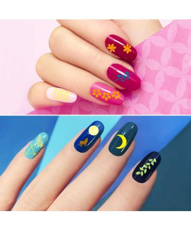 Mwoot 6-Piece Nail Art Stamp Plate Set | Floral Snake & Wild Animal Designs | DIY Manicure Tools for Salon-Quality Nails - Buy Online on GoSupps.com