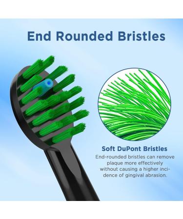 Water Pik Sonic Fusion Compact Toothbrush Heads (SF-01/SF-02/SF-03/SF-04) - 4 Count Black with Covers - Buy Online on GoSupps.com
