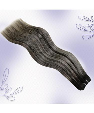 LAAVOO 60cm Black Balayage Sew In Weft Hair Extensions - Real Hair Ombre #1B/S/1B 100g - Perfect for Seamless Installation - Buy Online on GoSupps.com