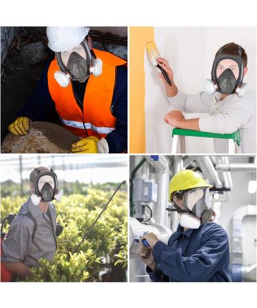 WAKYFLX Reusable Full Face Cover - 6800 Respirator for Paint, Dust, Chemicals - Ideal for Polishing, Staining, Spraying, Sanding & Cutting - Buy Online on GoSupps.com