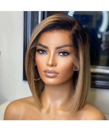 BEEOS 13x4 Skinlike Real HD Lace Front Wig - Ash Blonde Bob Human Hair Wig 12 Inch - Pre Plucked - Bleached Knots - Ombre Short Invisivle Lace Wig - 150% Density - Middle Part - HD Lace Front - Buy Online on GoSupps.com