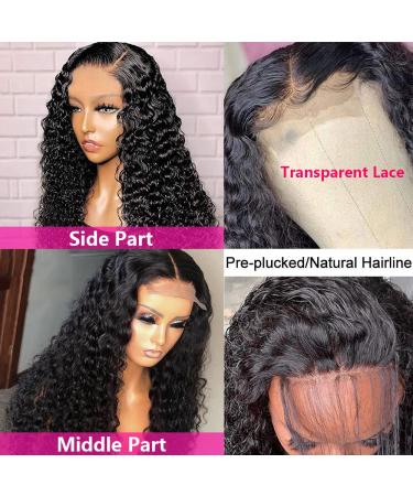 24 Inch Brazilian Virgin Deep Wave Lace Front Wig for Black Women - 180% Density, Pre Plucked with Baby Hair, Natural Color - 4x4 Closure - Buy Online on GoSupps.com