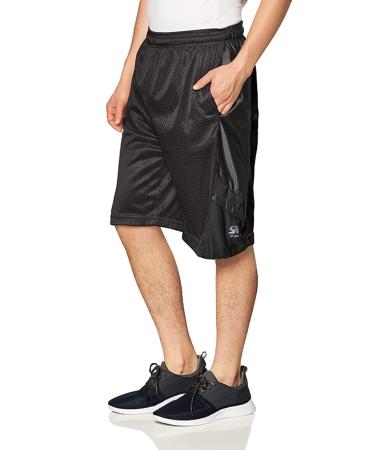 Southpole Men's Basic Basketball Mesh Shorts X-Large Black/Black