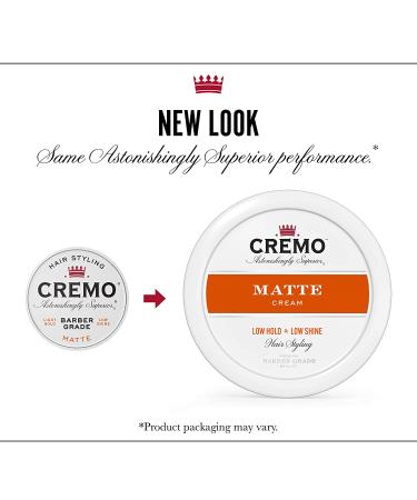 Cremo Premium Barber Grade Hair Styling Pomade Matte 4 oz - Perfect Hold & Finish - Buy Online on GoSupps.com