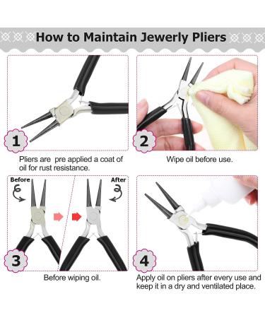 Cridoz Jewelry Pliers Set - Needle Nose, Round Nose, Wire Cutter - Beading and Crafting Supplies (Set of 3) - Buy Online on GoSupps.com