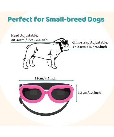 Pawaboo Dog Sunglasses  Small Dog Goggles with Adjustable Band  Waterproof Windproof Snowproof Cool Glasses for Puppy and Cat  Pink - Buy Online on GoSupps.com