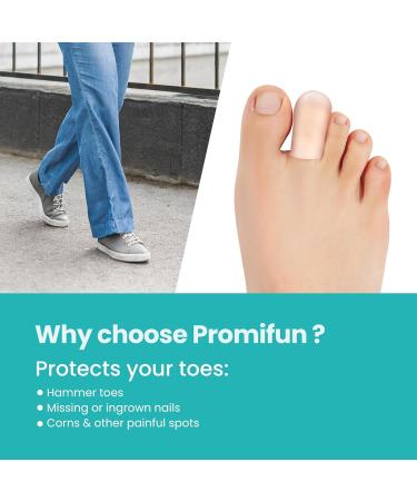 Silicone Toe Protectors - 4 Pairs Gel Toe Sleeves with Aloe Vera for Pain Relief & Protection from Corns - Transparent Color Medium Size - Buy Online on GoSupps.com