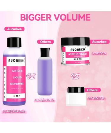 Acrylic Nail Kit for Beginners - Clear Acrylic Powder EMA Liquid Monomer Kolinsky Brush & Nail Glue for Nail Extensions & Rhinestone Art - Buy Online on GoSupps.com
