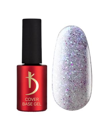 K Professional Base Coat - Cover Base Gel Transparent - White Violet Flakes -7ml- UV Nailack - Lower Lacquer - Gel N gel - Gellack - 04CD - White Violet Flakes Clear - White Violet Flakes