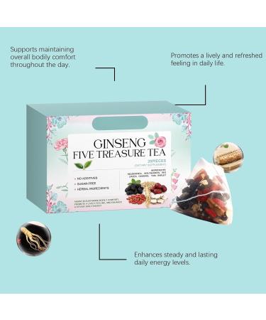 Paquet De 2 Sachets Tisane Five Treasures Sans Sucre Emball s Individuellement Ingr dients Naturels Infusion Instantan e For Les Voyages Au Bureau Domicile - Buy Online on GoSupps.com