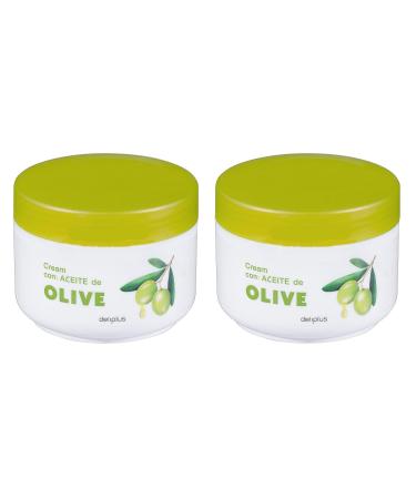 Deliplus Olive Oil Intensive Rich Moisturizing Hand and Body Cream Treatment for Dry Skin with Karite and Vitamin E 6.75 fl oz (Pack of 2)