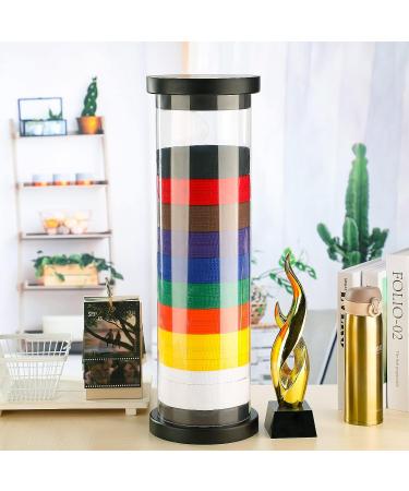 Chunful Karate Belt Display Rack - Wooden Base Acrylic Holder for 10 Belts - Martial Arts Taekwondo Gift - Buy Online on GoSupps.com