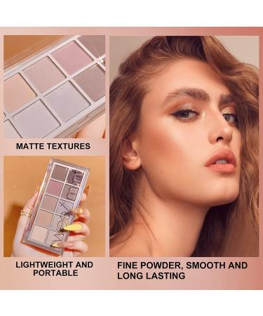 Erinde 10-Color Matte Eyeshadow Palette - Cement Shade | High Pigment, Long-Lasting | Neutral Nude Makeup for Older Women - Buy Online on GoSupps.com