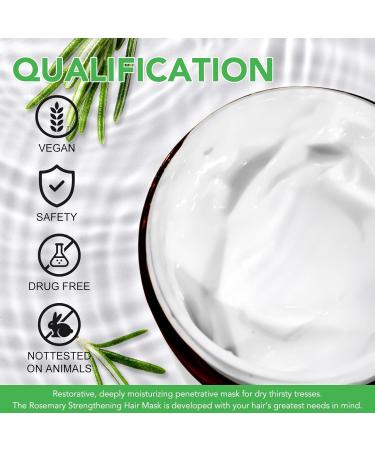 Purvigor Natural Rosemary Mint Hair Mask with Biotin - Deep Conditioner for Dry Damaged & Frizzy Hair | 2 fl. oz - International Shipping Available - Buy Online on GoSupps.com