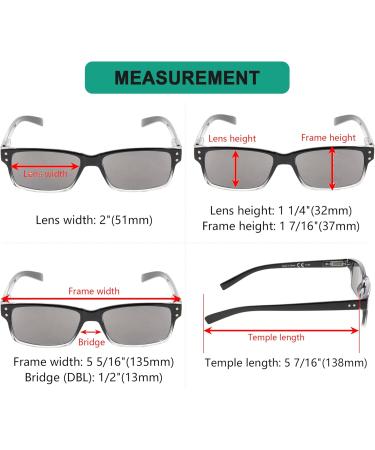 Eyekepper 5-Piece Classic Spring Hinge Reading Glasses Set - Stylish Sun Reading Glasses with Grey Lenses +1.75 Diopters - Perfect for International Shipping - Buy Online on GoSupps.com