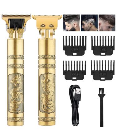 Hair Clippers Men T-Blade Shavers for Men Electric Beard Trimmer Mens Cordless Hair Clipper USB Rechargeable Grooming Kit for Men Gift Bronze