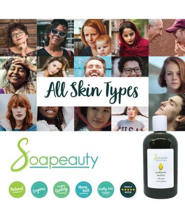 Organic Cold-Pressed Sunflower Lecithin Oil | 100% Pure Natural | Skin Moisturizer, Soap Making, Lotion | USP Grade, Unbleached | Available in Various Sizes | 4 oz - Buy Online on GoSupps.com