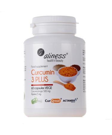 Aliness Curcumin 3 Plus with Piperine 60 Vegan Capsules