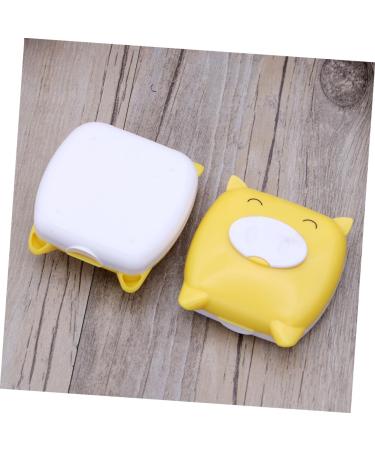 Healeved 2pcs Cartoon Lens Storage Case - Travel Lens Box - Durable & Fun Design in Yellow - International Shipping - Buy Online on GoSupps.com