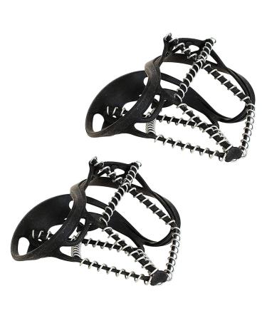 Mountaineering Crampons - Ice Cleats Traction Snow Grips for Shoes Women Men Kids Anti Slip Stainless Spikes Safe for Hiking Fishing Walking Climbing Mountaining for Outdoor, Urban Pavement