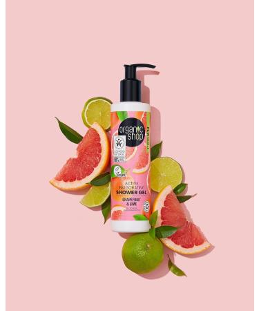 Organic Shop Active Invigorating Shower Gel Grapefruit & Lime (280ml) - Buy Online on GoSupps.com