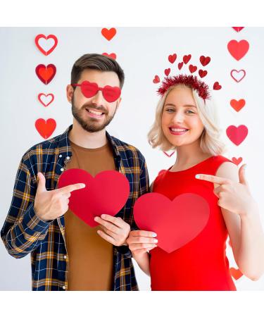Frcolor Valentine's Day Heart Headband & Sunglasses | Sequin Love Accessories for Parties - Buy Online on GoSupps.com