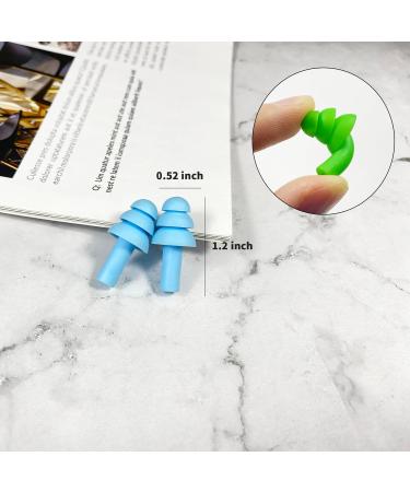 8 Pairs Silicone Earplugs for Sleeping - Noise Cancelling Reusable Soft - Ideal for Swimming Snoring Concerts & Noisy Environments - Available in 4 Colors - Buy Online on GoSupps.com