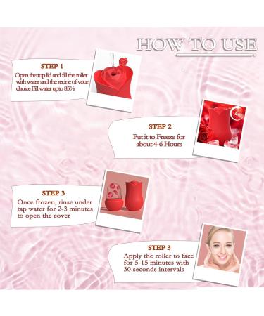 Face Ice Roller Small Ice Cube Roller - Ice Roller for Face and Eye Facial Beauty Ice Roller Skin Care Tools Ice Facial Cube Silicone Ice Mold Red - Buy Online on GoSupps.com