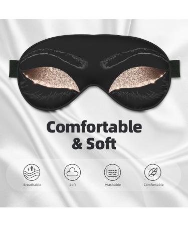 Eyelash Pattern Soft Sleep Eye Mask | Breathable Eye Patch for Women | Perfect for Travel & Relaxation - Buy Online on GoSupps.com