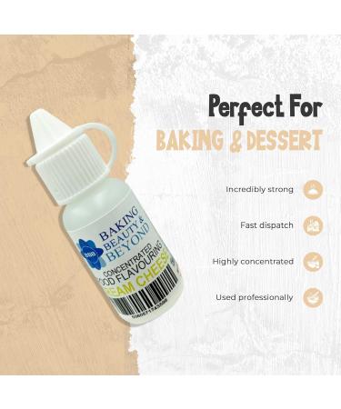Baking Beauty and Beyond Concentrated Food Flavouring Oil - Dozen of Professional Quality Food Grade Flavouring Oil for Candy Making Baking Cooking Lip Balm and Lip Gloss - Cream Cheese (10ml) - Buy Online on GoSupps.com