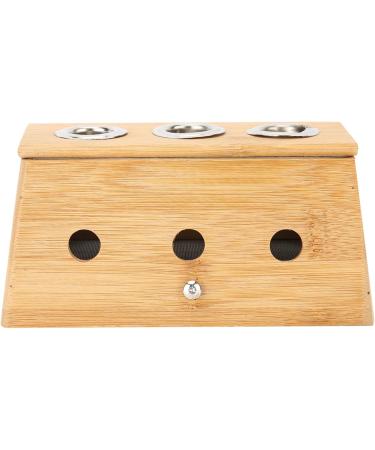 Buy Moxibustion Box - 3 Holes Bamboo Healing Holder for Moxa Sticks | Relief from Fatigue - Buy Online on GoSupps.com