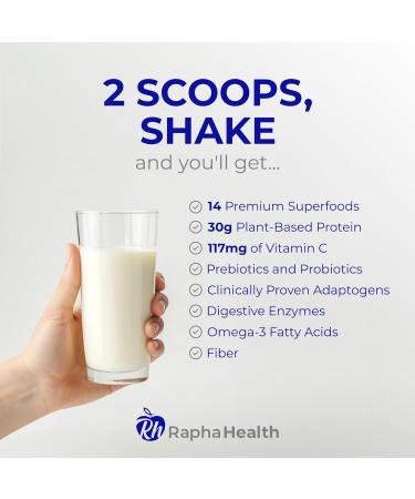 Superfood Vegan Protein (Vanilla) | Plant-Based Protein with Superfoods & Probiotics for Muscle Recovery | 15 Servings - Buy Online on GoSupps.com