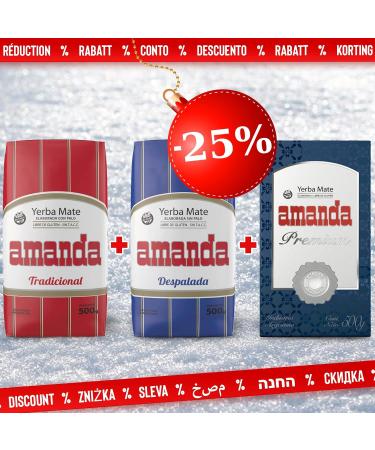  YERBOX Amanda Yerba Mate Traditional Pressed : 1.5 kg + Sample (40 g) | Energising and tonic drink rich in vitamins and antioxidants. Accelerates metabolism. - Buy Online on GoSupps.com