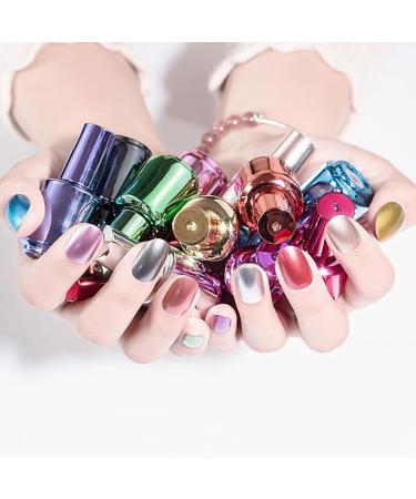 Metal Nail Polish Rose Gold Nail Varnish Quick Drying Rose Gold Metallic Effect Nail Art Polish Mirror Nail Varnish Long Lasting Non-Peelable Magic Mirror Gel Nail Polish No UV Needed - Buy Online on GoSupps.com