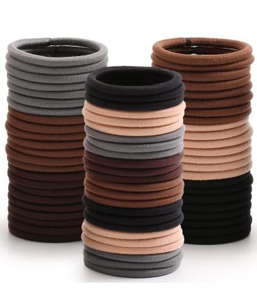 200 PCS Hair Ties  Elastic Hair Bands for Thick Thin Hair  Ponytail Holders for Girls  Non-slip Hair Rubber Bands  Hair Accessories for Women Men  Brown