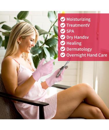 Sibba 3 Pairs Moisturizing Gloves Overnight Touch Screen Gloves White Cotton Gloves for Dry Hands Eczema Hand Spa Treatment Gloves for Repair Rough Cracked Dry Chapped Hands Skin Inspection Gloves Pink 3 Pairs - Buy Online on GoSupps.com