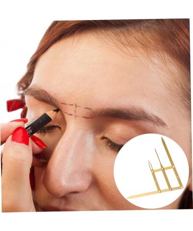 NOLITOY Eyebrow Scale Lady Tools Make up Kit Gauge Ruler Eyebrow Measurement Tool Miss Mini Supplies 1 count (Pack of 1) Golden - Buy Online on GoSupps.com