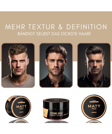 G ld's Hair Wax Matt Paste for Men - Natural Look 24H Hold Vegan - 100ml (1 Pack) - Buy Online on GoSupps.com