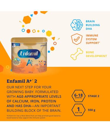 Enfamil A+ 2 Infant Formula Powder Tub 550g - Buy Online on GoSupps.com