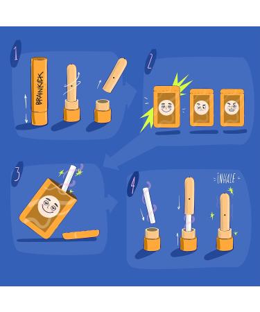 Energy & Refreshment Nose Inhaler Pen | Sustainable Bamboo Aromatherapy Stick for Well-Being | Essential Oils Inhaler Pencil for On-The-Go Relief - Buy Online on GoSupps.com