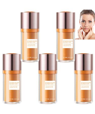homomdy 5D Peptide Anti-Aging Eye Cream Under Eye Gel Reduces Wrinkles Puffiness & Dark Circles Soothes Fine Lines Moisturizing Anti-Wrinkle Cream Instant Firming Reld Skin (5