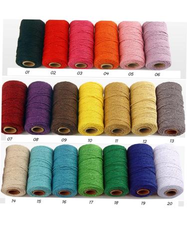 Coheali 12 Rolls Macrame Cotton Cord - Ideal for DIY Knitting Tinkering and Camping Projects - Versatile Yarn & Thread Rolls - Buy Online on GoSupps.com