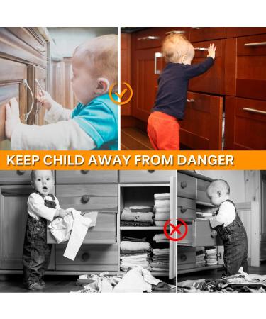 Jmbabe Child Safety Locks - No Drilling, Strong Adhesive, Easy Install - 10 Count Cabinet Locks for Drawers and Kitchen Cabinets - Buy Online on GoSupps.com